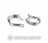 .925 Sterling Silver Channel Set Eternity Clip On Earrings - Gift-Junkies