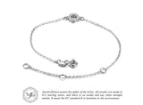 .925 Sterling Silver Round Stone Bracelet - Gift-Junkies