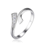 .925 Sterling Silver Double Row Wrap Round Promise Ring - Gift-Junkies