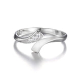 .925 Sterling Silver Double Row Wrap Round Promise Ring - Gift-Junkies