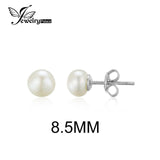 925 Sterling Silver Freshwater Cultured Pearl Button Ball Stud Earrings - Gift-Junkies