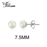 925 Sterling Silver Freshwater Cultured Pearl Button Ball Stud Earrings - Gift-Junkies