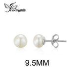 925 Sterling Silver Freshwater Cultured Pearl Button Ball Stud Earrings - Gift-Junkies