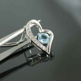 .925 Sterling Silver Sky Blue Topaz Gemstone Pendant - Gift-Junkies