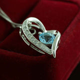 .925 Sterling Silver Sky Blue Topaz Gemstone Pendant - Gift-Junkies