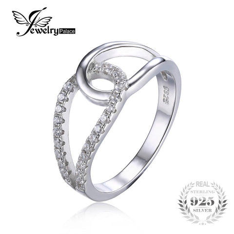 .925 Sterling Silver Interweave Teardrop Band - Gift-Junkies