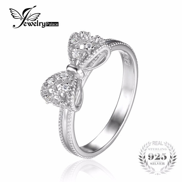 .925 Sterling Silver Bow Anniversary Ring For Women - Gift-Junkies