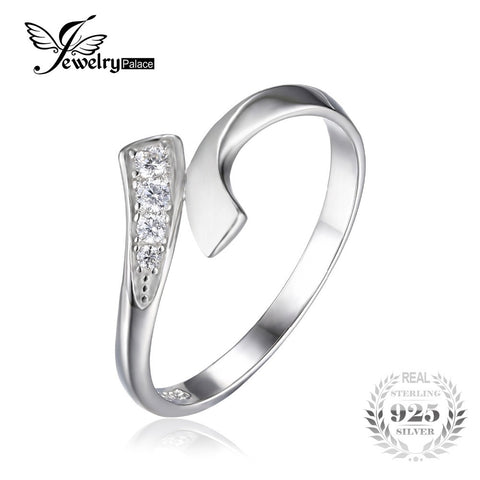 .925 Sterling Silver Double Row Wrap Round Promise Ring - Gift-Junkies