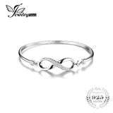 .925 Sterling Silver Forever Love Infinity Bangle - Gift-Junkies