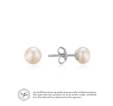 925 Sterling Silver Freshwater Cultured Pearl Button Ball Stud Earrings - Gift-Junkies