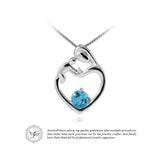 Natural Blue Topaz Heart Pendant - Gift-Junkies