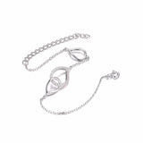 .925 Sterling Silver Teardrop Link Bracelet - Gift-Junkies