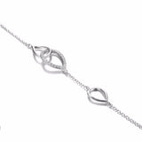 .925 Sterling Silver Teardrop Link Bracelet - Gift-Junkies