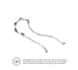 .925 Sterling Silver Genuine Amethyst Luxury Bracelet - Gift-Junkies