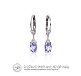 925 Sterling Silver Tanzanite Lever Back Earrings - Gift-Junkies