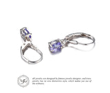 925 Sterling Silver Tanzanite Lever Back Earrings - Gift-Junkies